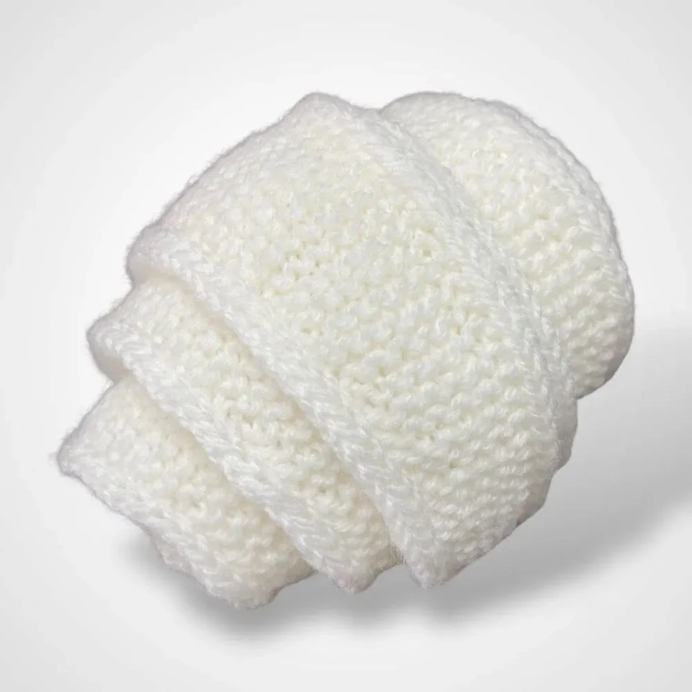 Sophie Scarf White Acrylic Neck Warmer Hand Knit Women Neckerchief Gift for Her